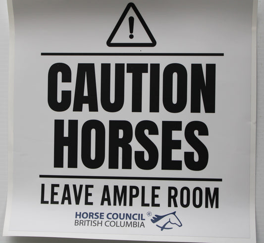 "Caution Horses" Trailer Decal